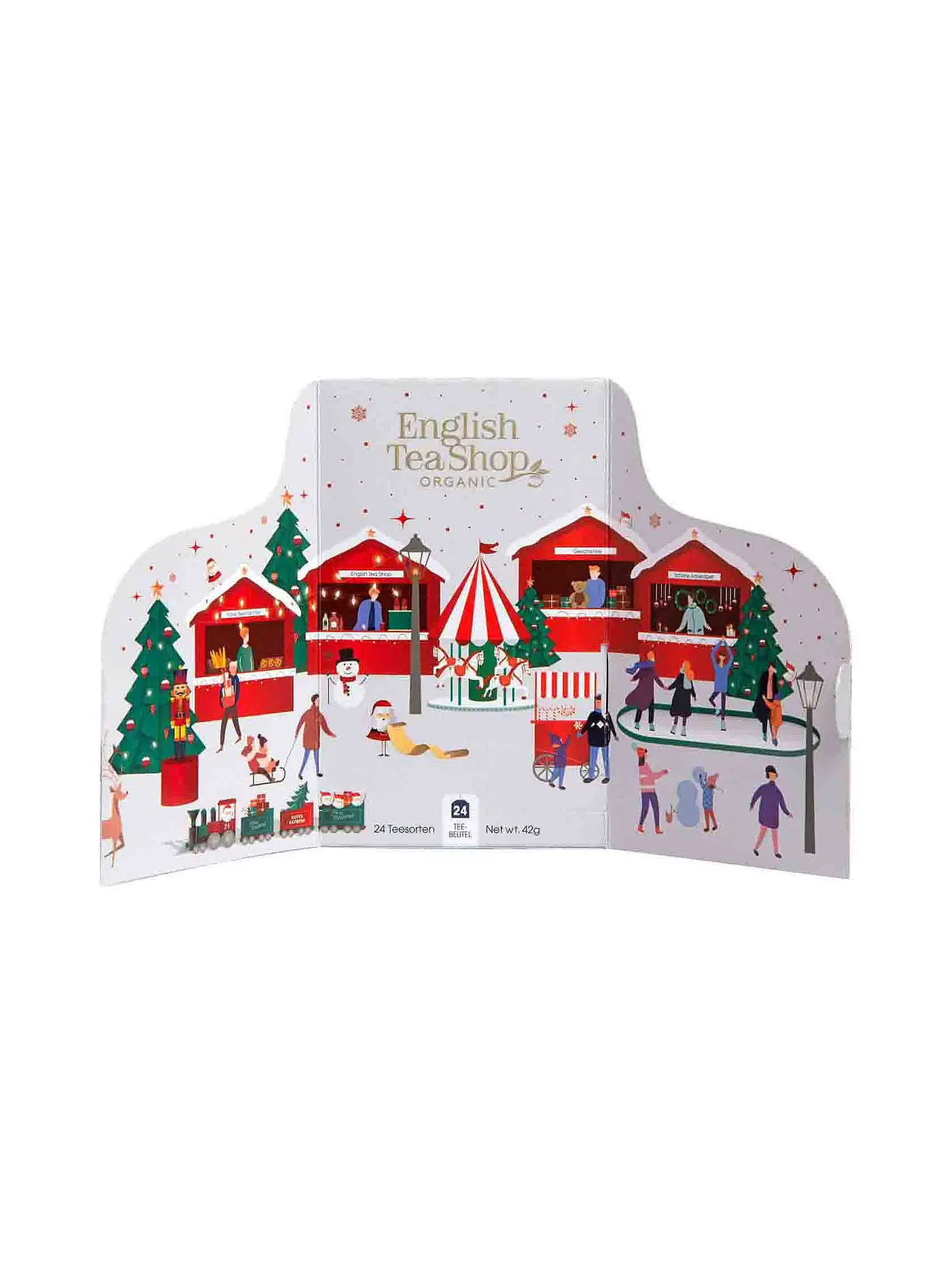 ENGLISH TEA SHOP | Tee Adventskalender 2022 weiß, 24 verschiedene BIO Tees | 